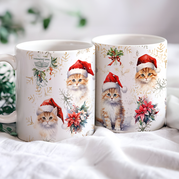 Cat Christmas Ceramic Mug