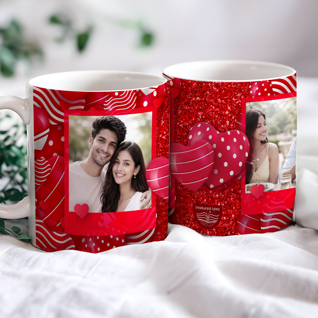 Love Valentines Day Ceramic Mug with Photos