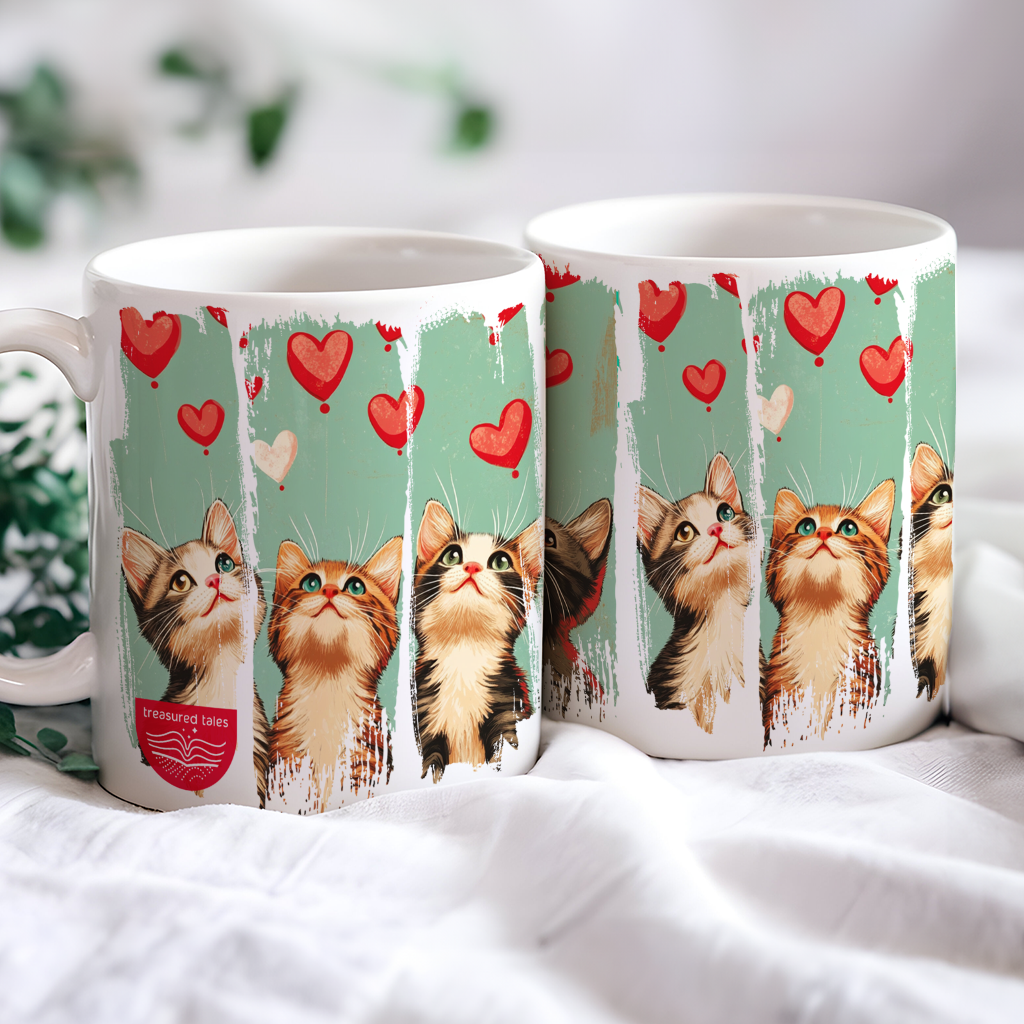 Cute Cats Valentines Day Ceramic Mug