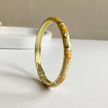Blossom Swirl Meenakari Kada