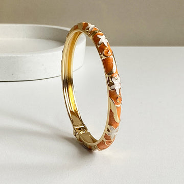 Floral Swirl Meenakari Kada