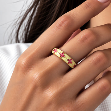 Kusum Meenakari Ring