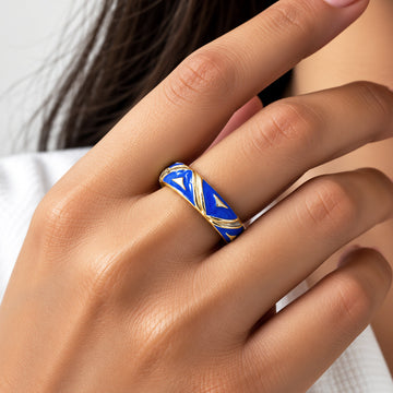 Neel Leher Meenakari Ring