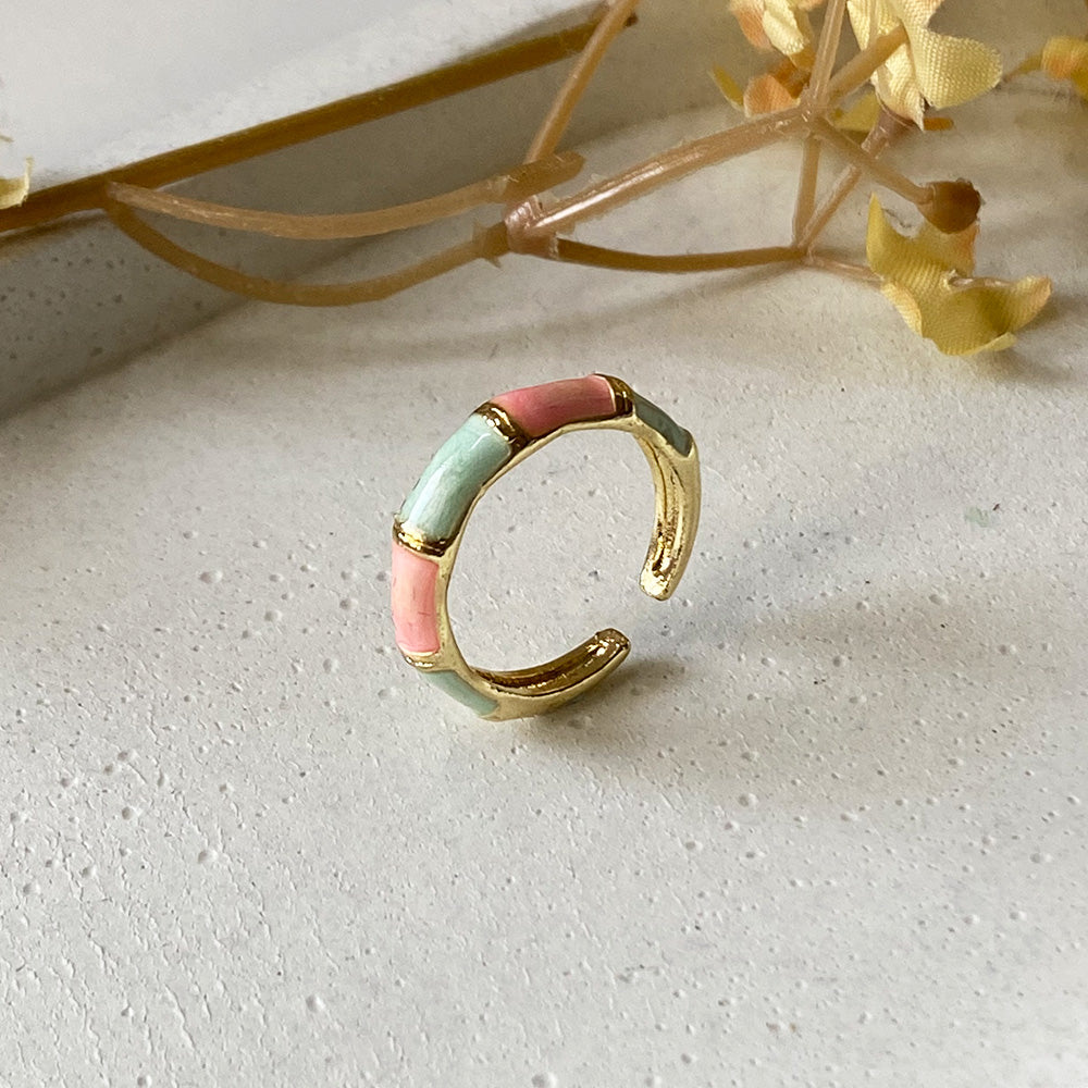 Gul Meenakari Ring