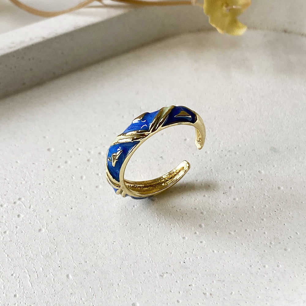 Neel Leher Meenakari Ring
