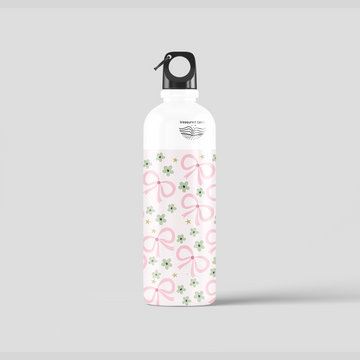Pink Bow with Green Daisy OnLoop Water Bottle 750 ml