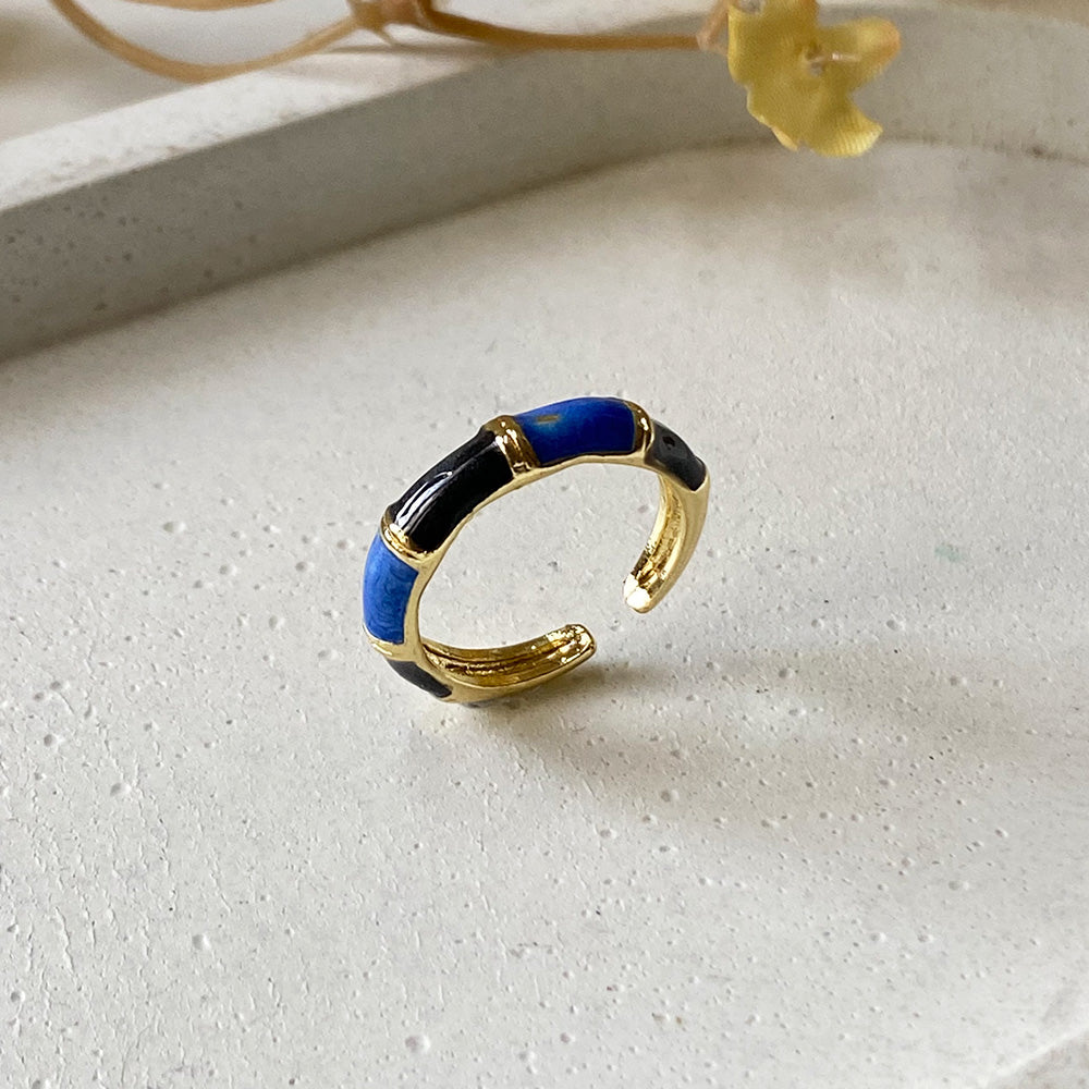 Neel Noir Meenakari Ring