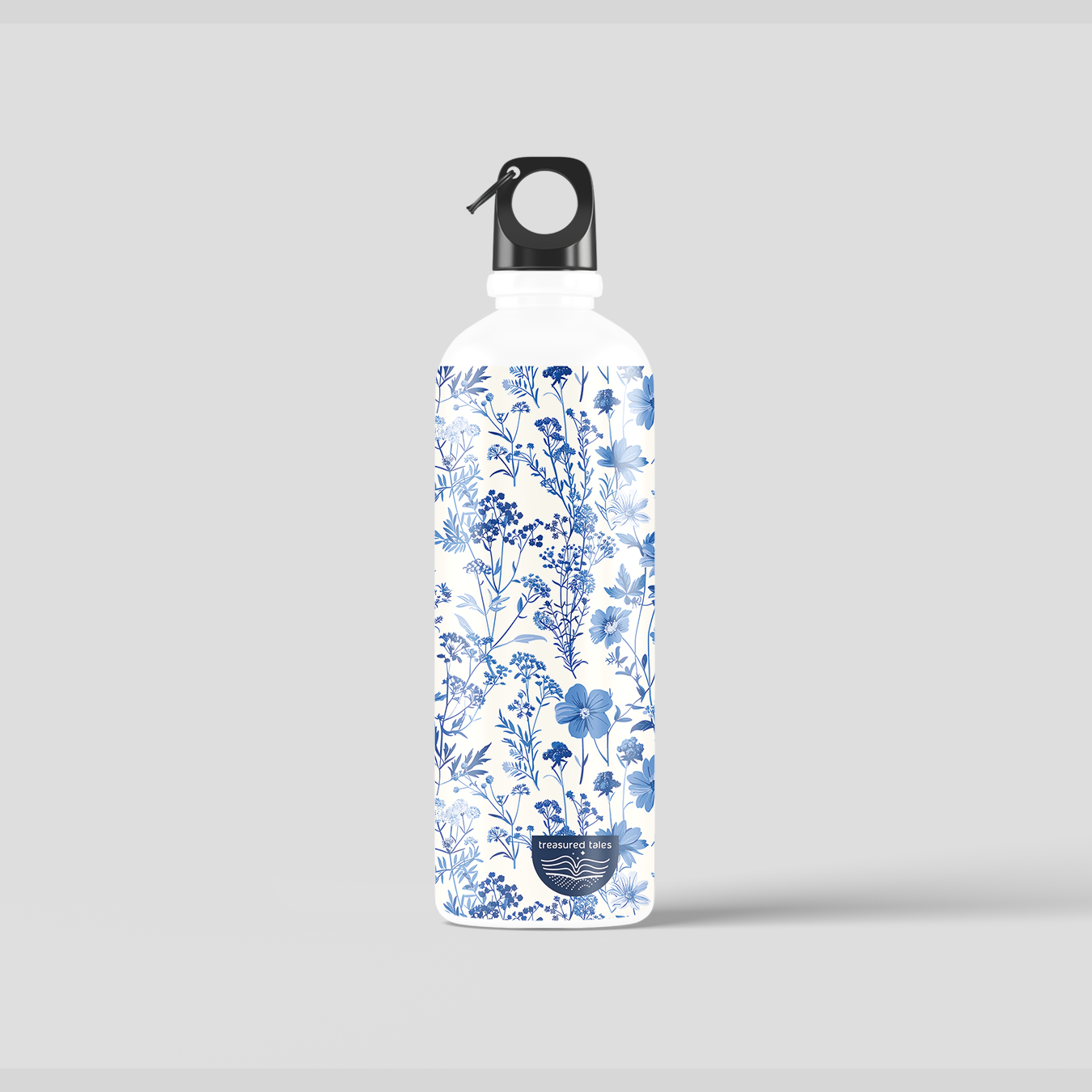 Blue Floral OnLoop Water Bottle 750 ml