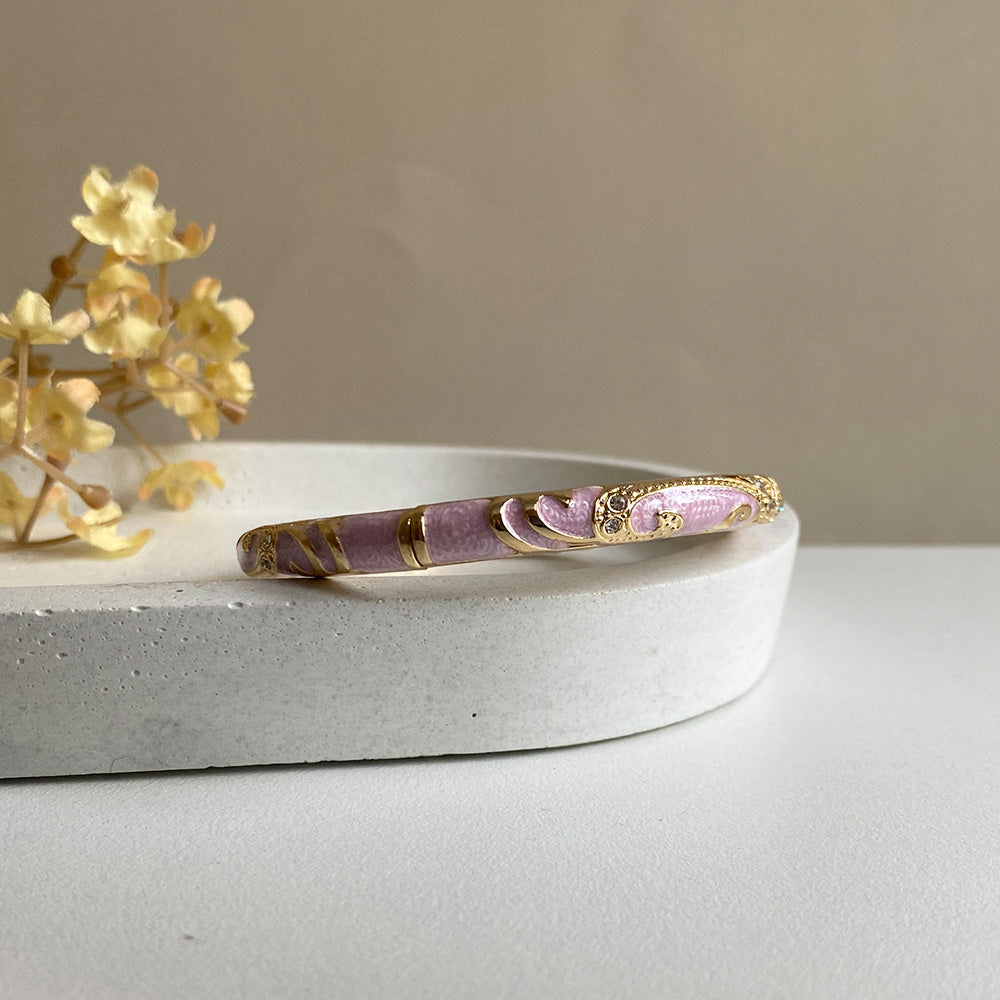 Royal Scroll Meenakari Kada