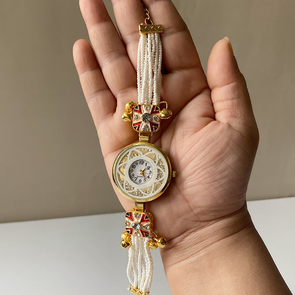 Nazakat Pearl Watch  – Jewellery Style Bracelet Watch