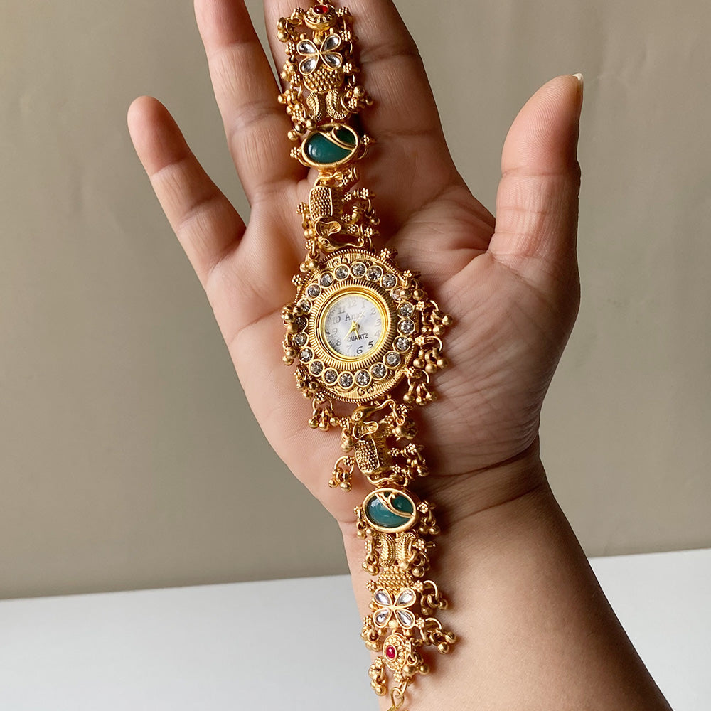 Meher Feroza Kashmiri Heritage Watch  – Jewellery Style Bracelet Watch