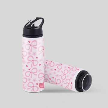 Pink Bow Flipsip Water Bottle 750 ml