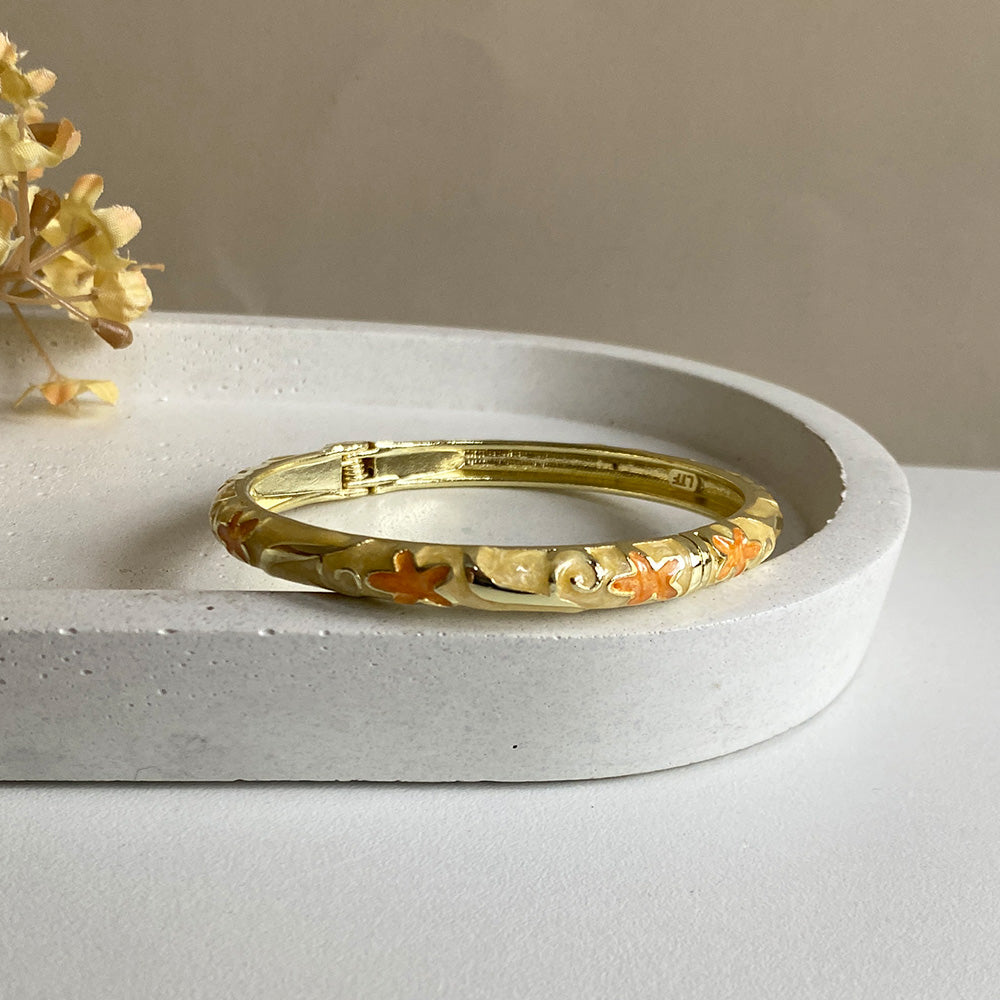 Blossom Swirl Meenakari Kada