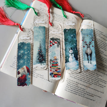 Set of 5 Christmas Acrylic Bookmarks