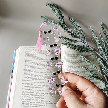 Pink Girly Acrylic Bookmark