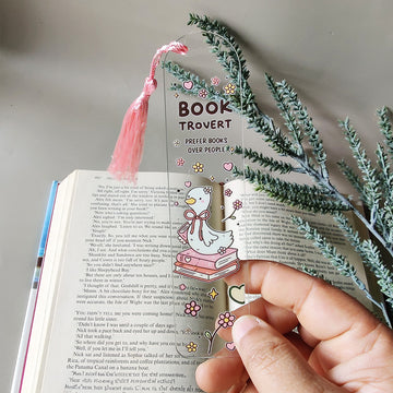 Booktrovert Acrylic Bookmark