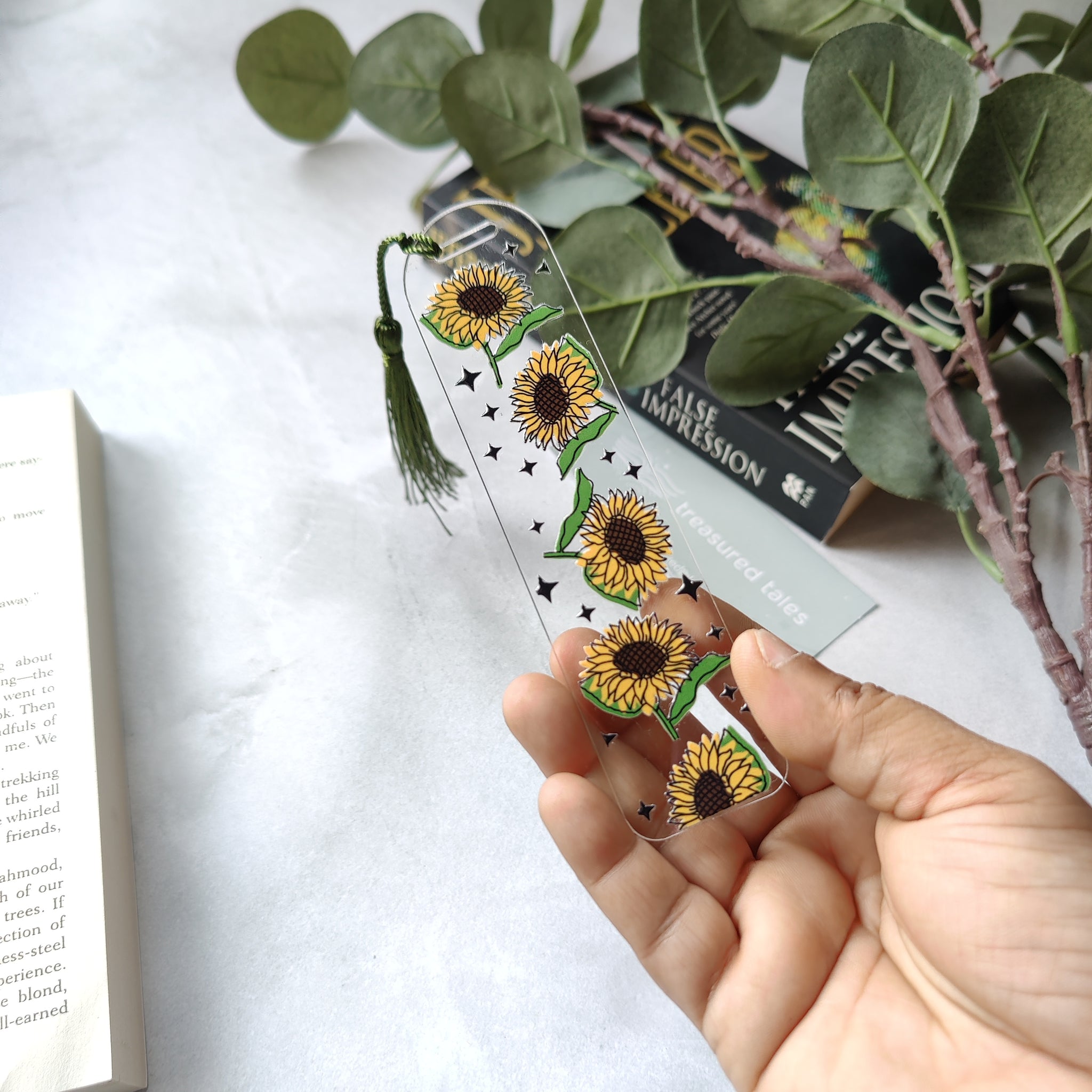 Sunflower Acrylic Bookmark