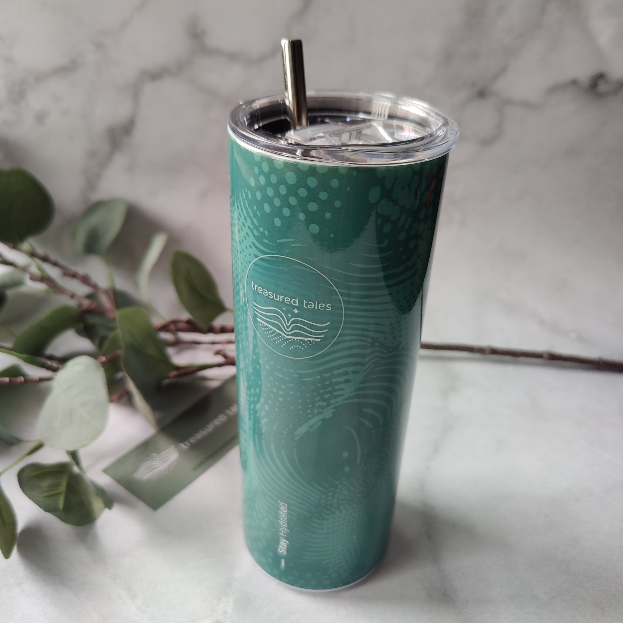 Green Abstract Pattern Tumbler - 600ml