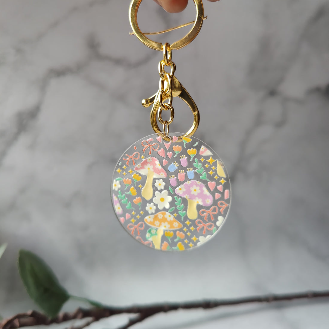Wild Mushroom Acrylic Keychain
