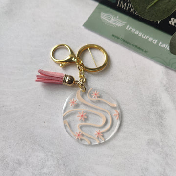 Boho Waves Acrylic Keychain