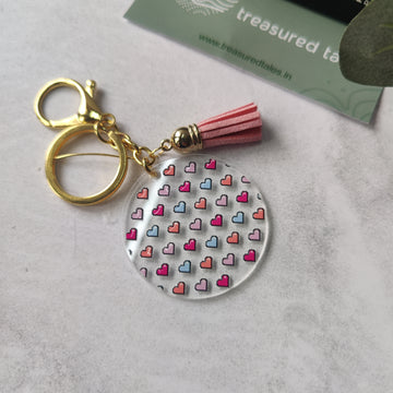 Pixel Heart Acrylic Keychain
