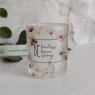 Bee Frosted Glass Mug