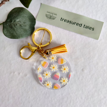 Daisy with Corn Acrylic Keychain