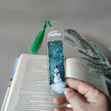 Snowman Christmas Acrylic Bookmark