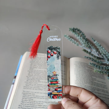All Booked For Christmas Acrylic Bookmark
