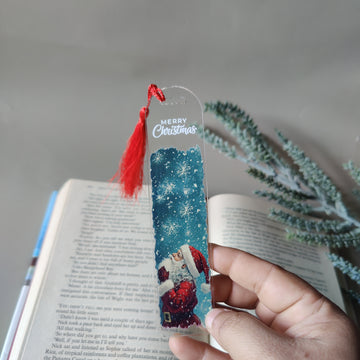 Santa Christmas Acrylic Bookmark