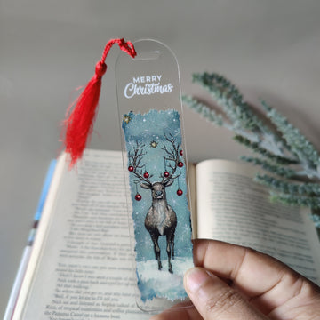 Reindeer Christmas Acrylic Bookmark