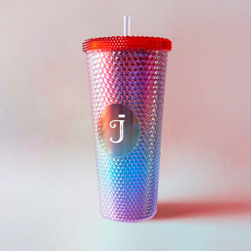 Red Bling Tumbler with Personalised Alphabet – 700 ml